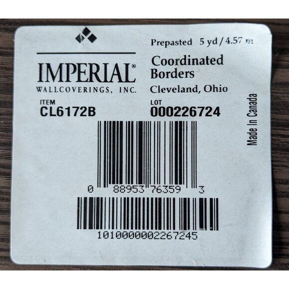 Vintage Imperial Garden Picnic Wallpaper Border 5 Rolls NOS Factory Sealed - Picture 2 of 5